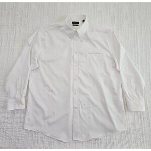 Ralph Lauren Black Label Oxford Shirt Men's XL 17 1/2 32/33 LS White Stretch EUC